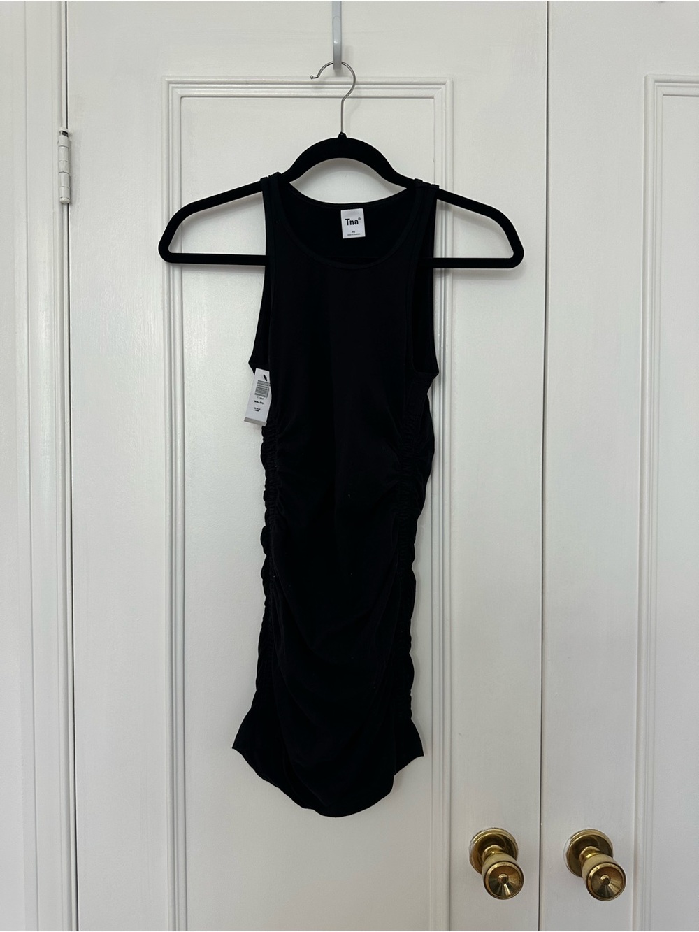 TNA Black Ruched Tank Dress